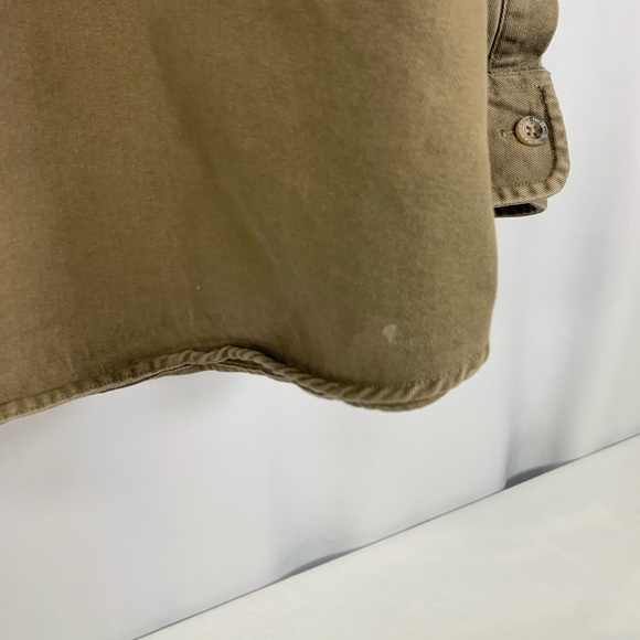 Carhartt Heavyweight Long Sleeve Khaki Tan Brown Tradesman Work Shirt Size 3XL - Picture 4 of 9